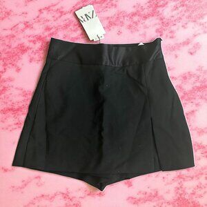 ZARA Women's Black Mini Skort Size Medium NEW NWT